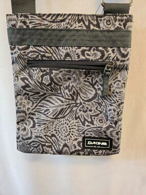 DAKINE JIVE CROSSBODY BAG GREY WHITE PETAL MAZE FLORAL PRINT NWT